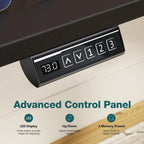 Electric Standing Desk Adjustable Height, 55x24 Inch Sit Stand Up Home Office Desks Memory Computer Workstation PC Work Table with Preset Splice Wood Board Metal Frame, Black