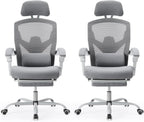 Office Computer Desk Chair, Ergonomic High-Back Mesh Rolling Work Swivel Chairs with Wheels, Comfortable Lumbar Support, Comfy Arms for Home, Bedroom, Study, Student, Black