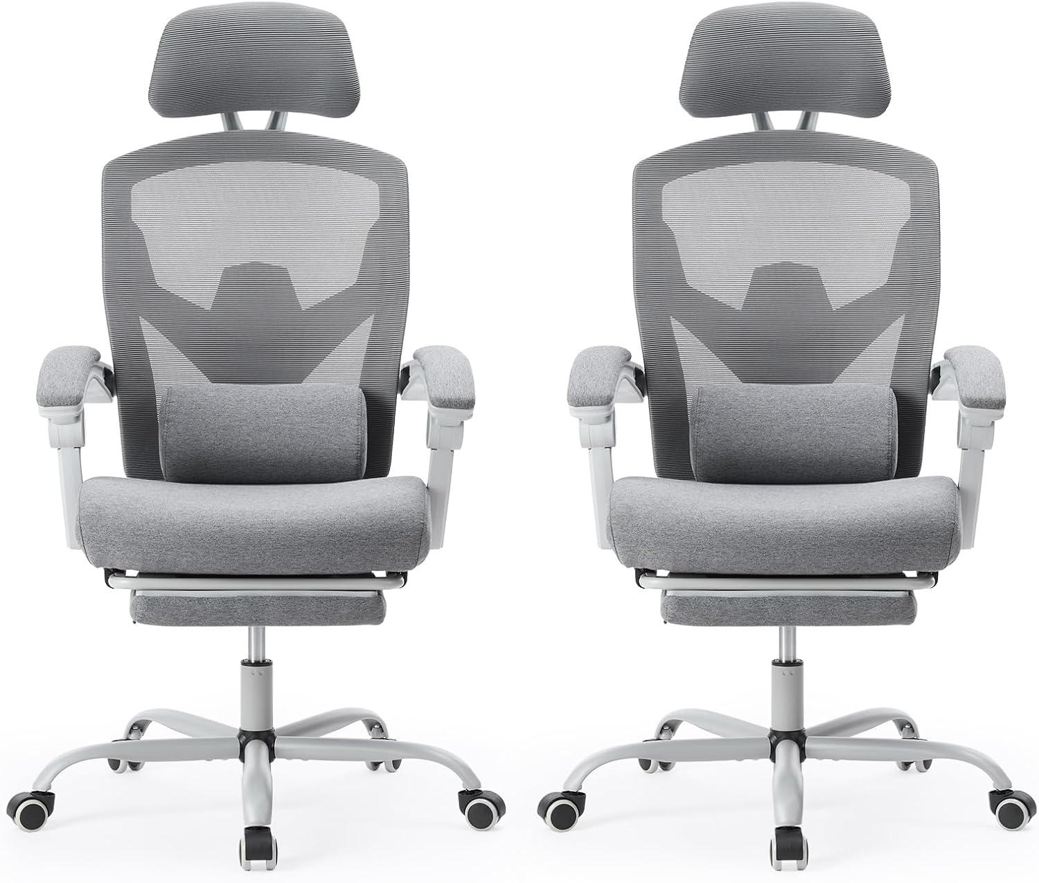 Office Computer Desk Chair, Ergonomic High-Back Mesh Rolling Work Swivel Chairs with Wheels, Comfortable Lumbar Support, Comfy Arms for Home, Bedroom, Study, Student, Black