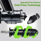 Cold Press Juicer, Slow Masticating Juicer Machines with Extra Wide Feed Chute, High Juice Yield and Easy to Clean for Whole Vegetables & Fruits, Silver