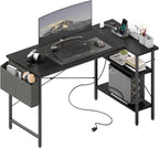 39 Computer Desk with Storage, Small Home Office Desk with 3 Fabric Drawers & Side Pocket, Space Saving Writing Desk for Apartment, Dorm, Gaming Workstation, White