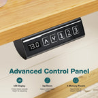 Electric Standing Desk Adjustable Height, 40x24 Inch Sit Stand Up Home Office Desks Memory Computer Workstation PC Work Table with Preset Splice Wood Board Metal Frame, Oak
