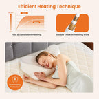 Heated Mattress Pad Twin Size (75??39??) ?C Quilted Electric Bed Warmer with 12 Heat Settings, 10?Hour Auto Shut?Off, Machine Washable, ETL Certified ?C White
