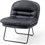 Comfy Saucer Chair,Foldable Padded Chairs for Bedroom, Dorm & Gaming, Foldable Fashion Floor Chair with Back Support for Small Spaces,Dark Pink