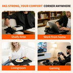 Couch Arm Tray, 3 in 1 Clip on Sofa Arm Tray with 360?? Rotating Phone Holder, Foldable Couch Armrest Table for Drinks & Snacks, Black