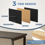 TV Stands for Living Room with 8 Drawers, Tall 8-Drawer Chest of Drawers with Raised Shelf, Storage Tower with Fabric Bins for Organization, Hallway Storage, Black