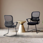 Office Desk Chair with Sled Base, Ergonomic Executive Mesh Computer Chairs with Lumbar Support for Home Conference Room Bedroom Waiting Reception Guest Student