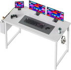 Computer Desk 31 Inch Home Office Desks for Small Spaces, Gaming Writing Study Work Table with Storage Bag for Bedroom, Black