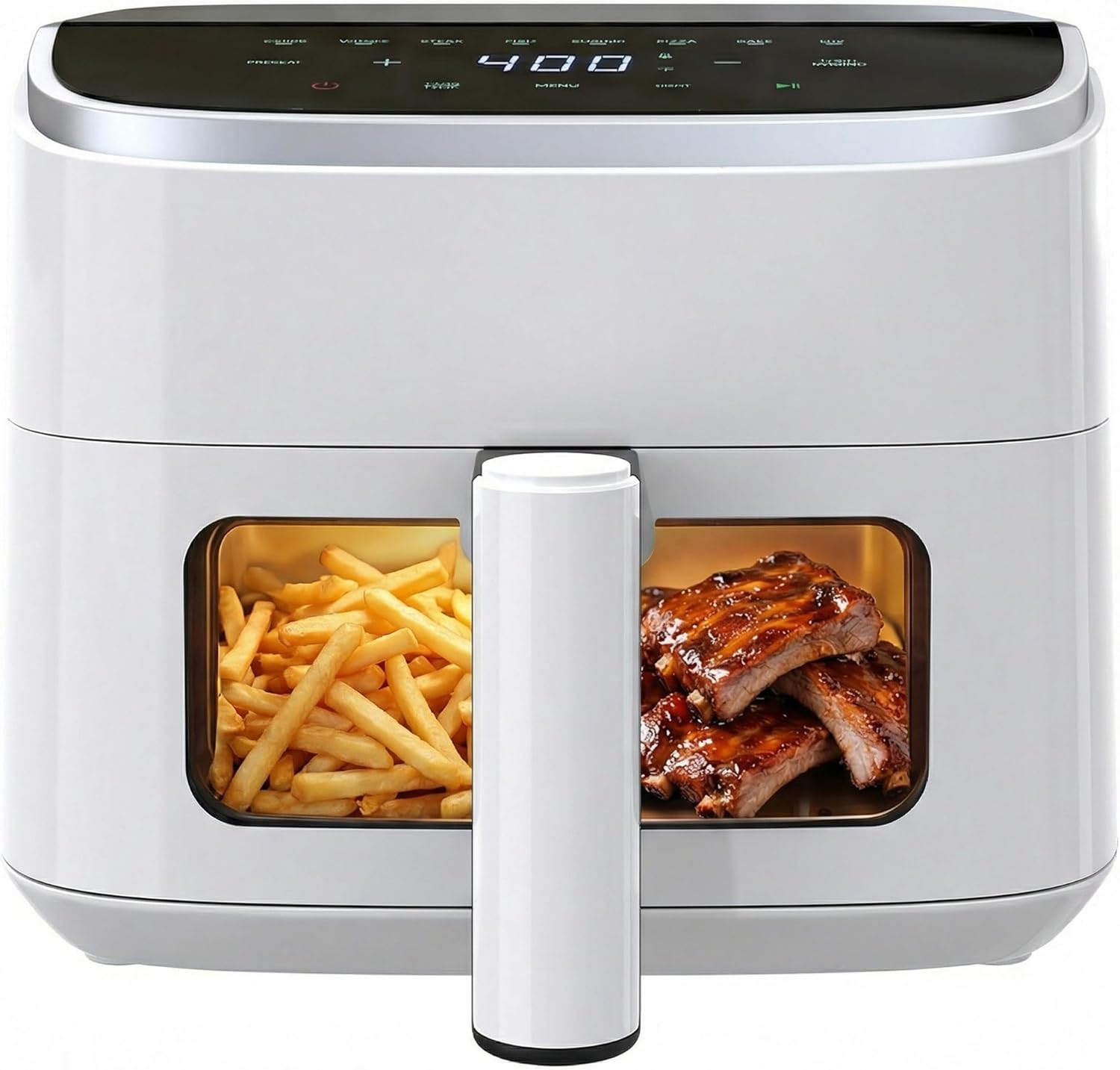 Air Fryer 4 Quart with Window, 1500W Digital Airfryer with 8 Presets, 60-Min Timer, Max 400??F, Auto Shut Off & Nonstick Dishwasher Safe Basket, Shake Reminder for Small Kitchen
