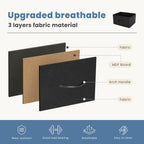 Nightstand with 4 Drawers Bedside Table with Removable Fabric Bins Sturdy Steel Frame Wood Top Organizer Furniture for Bedroom Closet Living Room
