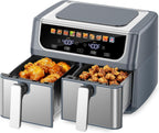 3QT Air Fryer, Small Air Fryer with Digital PP Touch Panel, 400?H Max Temp, Overheat Protection and Auto Shut-off, Nonstick and Dishwasher Safe Basket for Roast, Bake, Broil, Reheat, Black