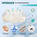 Cervical Pillow for Neck and Shoulder, Contour Memory Foam Pillow, Ergonomic Neck Support Pillow for Side Back Stomach Sleepers with Pillowcase