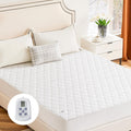 Heated Mattress Pad Twin Size (75??39??) ?C Quilted Electric Bed Warmer with 12 Heat Settings, 10?Hour Auto Shut?Off, Machine Washable, ETL Certified ?C White