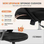 Home Office Managerial Executive Chair, Ergonomic Mesh Adjustable Swivel Mid-Back Computer Desk Chair with Comfortable Lumbar Support, Comfy Arms for Bedroom,Study
