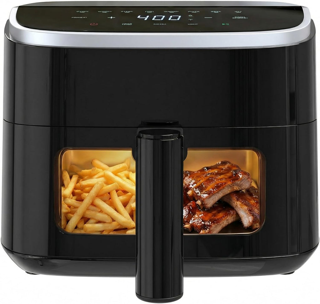 Air Fryer 4 Quart with Window, 1500W Digital Airfryer with 8 Presets, 60-Min Timer, Max 400??F, Auto Shut Off & Nonstick Dishwasher Safe Basket, Shake Reminder for Small Kitchen
