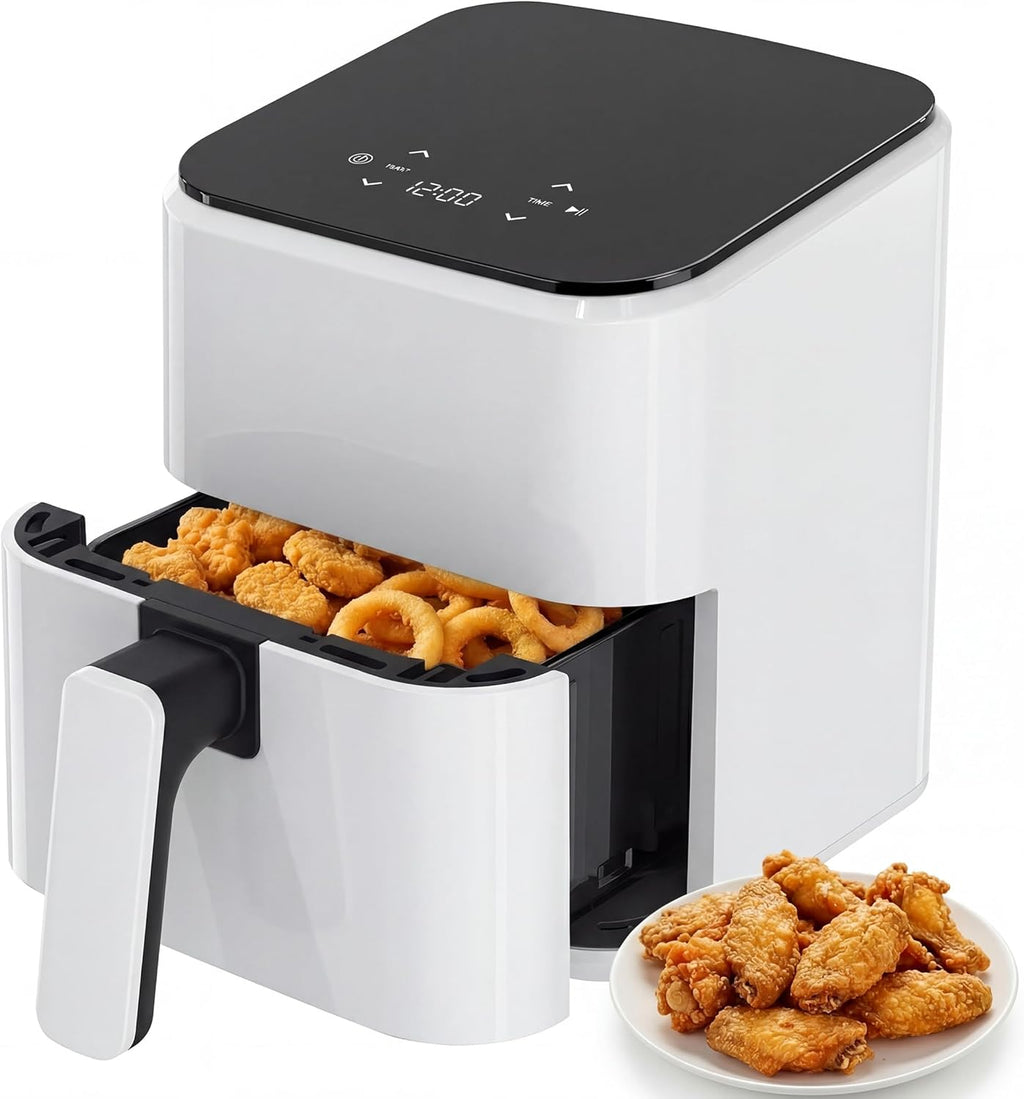 Air Fryer, Compact Digital 3 Qt Airfryer with Auto Shut-Off, Quick & Easy Meals in Minutes with Nonstick & Dishwasher Safe Basket, Ideal for Small Spaces