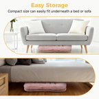 Comfy Saucer Chair,Foldable Padded Chairs for Bedroom, Dorm & Gaming, Foldable Fashion Floor Chair with Back Support for Small Spaces,Dark Pink
