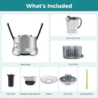 Centrifugal Juicer Machines, 500W Juice Extractor with 2 Feed Chute and Pallet for Vegetable and Fruit, Electric Juicer with 3 Speed Quick Juicing, Easy to Clean, BPA-Free, Silver