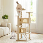33-inch Cat Tree Tower for Indoor Cats, Small Cat Scratching Post with Curved Bed, Cat Tree with Cat Condo for Adult, Grey