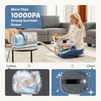 2.5L Pet Grooming Vacuum Kit, 3 Adjustable Suction Modes, 5 Professional Grooming Tools with Cordless Low Noise Dog & Cat Hair Clippers, Classic Gray
