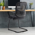 Office Desk Chair with Sled Base, Ergonomic Executive Mesh Computer Chairs with Lumbar Support for Home Conference Room Bedroom Waiting Reception Guest Student