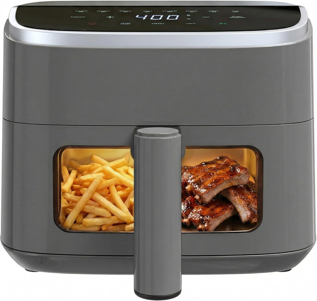 Air Fryer 4 Quart with Window, 1500W Digital Airfryer with 8 Presets, 60-Min Timer, Max 400??F, Auto Shut Off & Nonstick Dishwasher Safe Basket, Shake Reminder for Small Kitchen