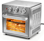 Air Fryer Toaster Oven Combo Extra Large with Smart Probe, 29.6QT Oven Countertop 12 Functions in 1, 7 Accessories Included, Stainless, Up to 450??F