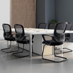Office Desk Chair with Sled Base, Ergonomic Executive Mesh Computer Chairs with Lumbar Support for Home Conference Room Bedroom Waiting Reception Guest Student