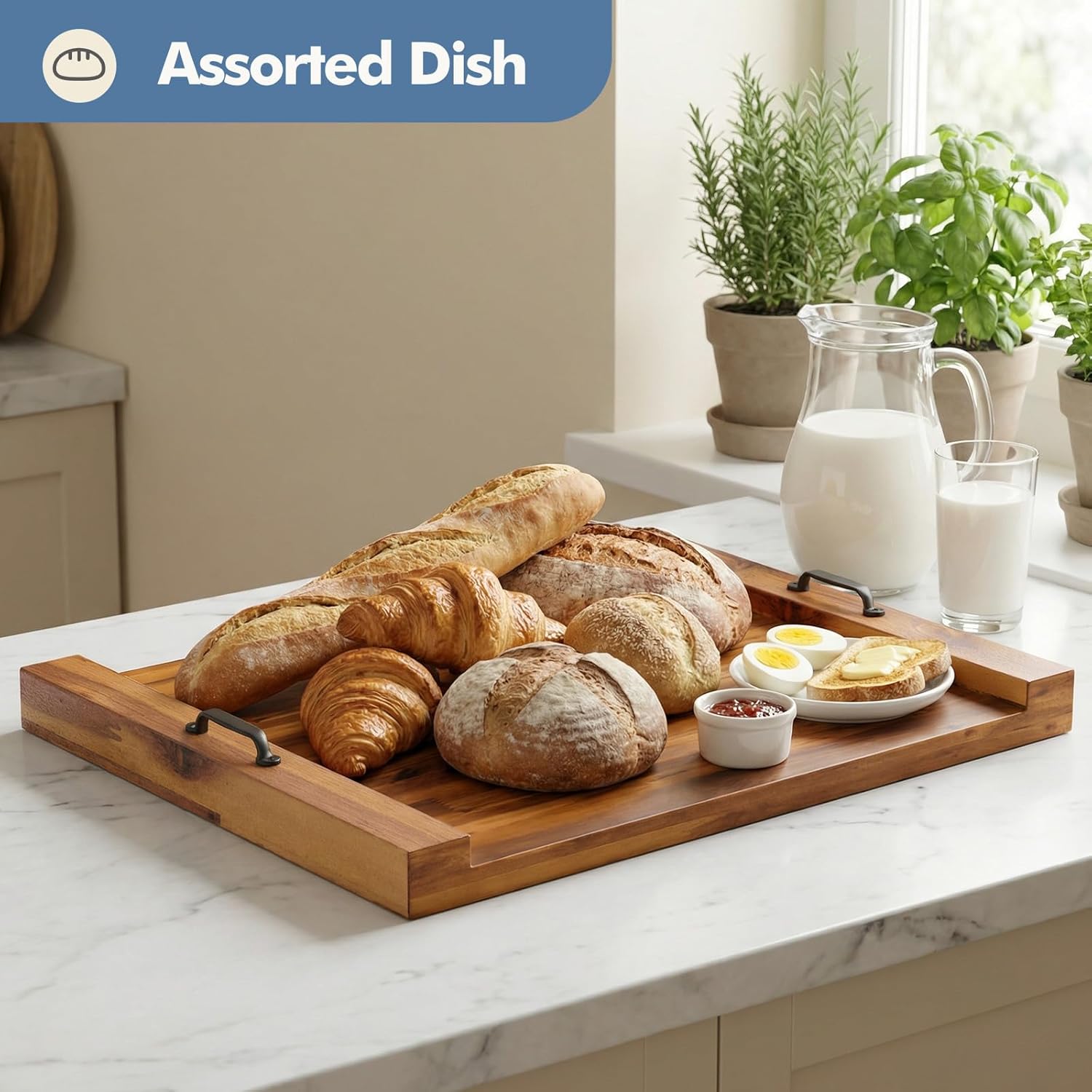 Noodle Board Stove Cover with Handles, Wooden Stove Top Cover for Gas Electric Glass Stove, 22 x 29.5 inch(Light Brown)