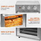 Air Fryer Toaster Oven Combo, 16.9QT Oven Countertop 5 Functions in 1, 4 Accessories Included, Stainless, Up to 450??F