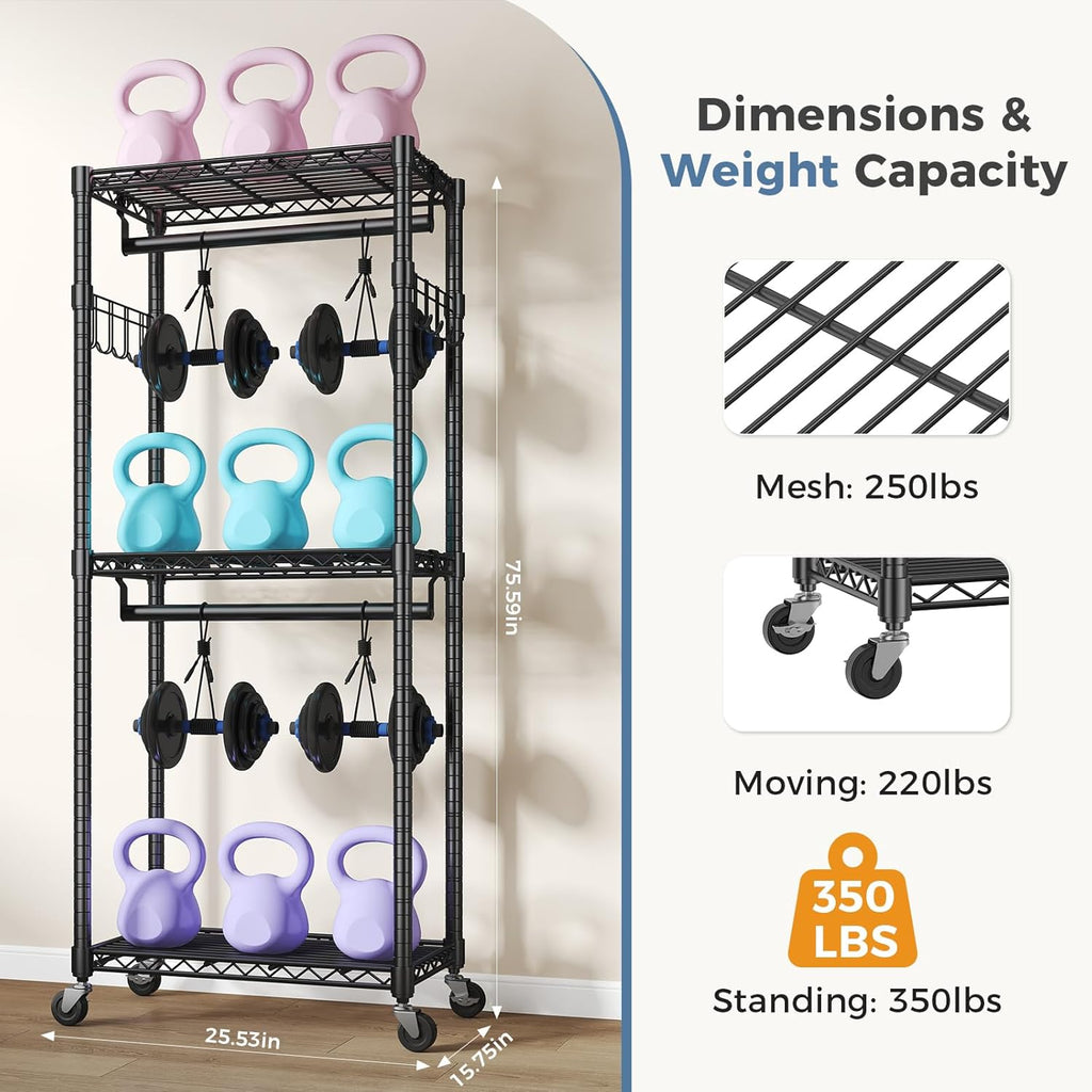 Portable Closet, Rolling Clothes Rack, 29 x 15 x 75 Wardrobe Closet with Adjustable Shelves, Metal Garment Rack with Lockable Wheel, for Cloakroom, Bedroom Storage, Laundry Room, Black