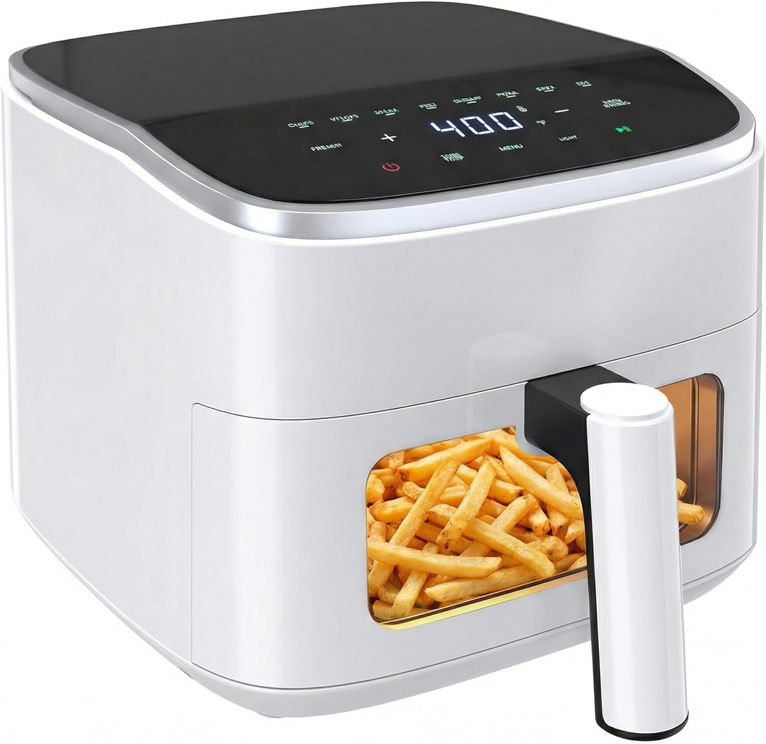 Air Fryer 4 Quart with Window, 1500W Digital Airfryer with 8 Presets, 60-Min Timer, Max 400??F, Auto Shut Off & Nonstick Dishwasher Safe Basket, Shake Reminder for Small Kitchen