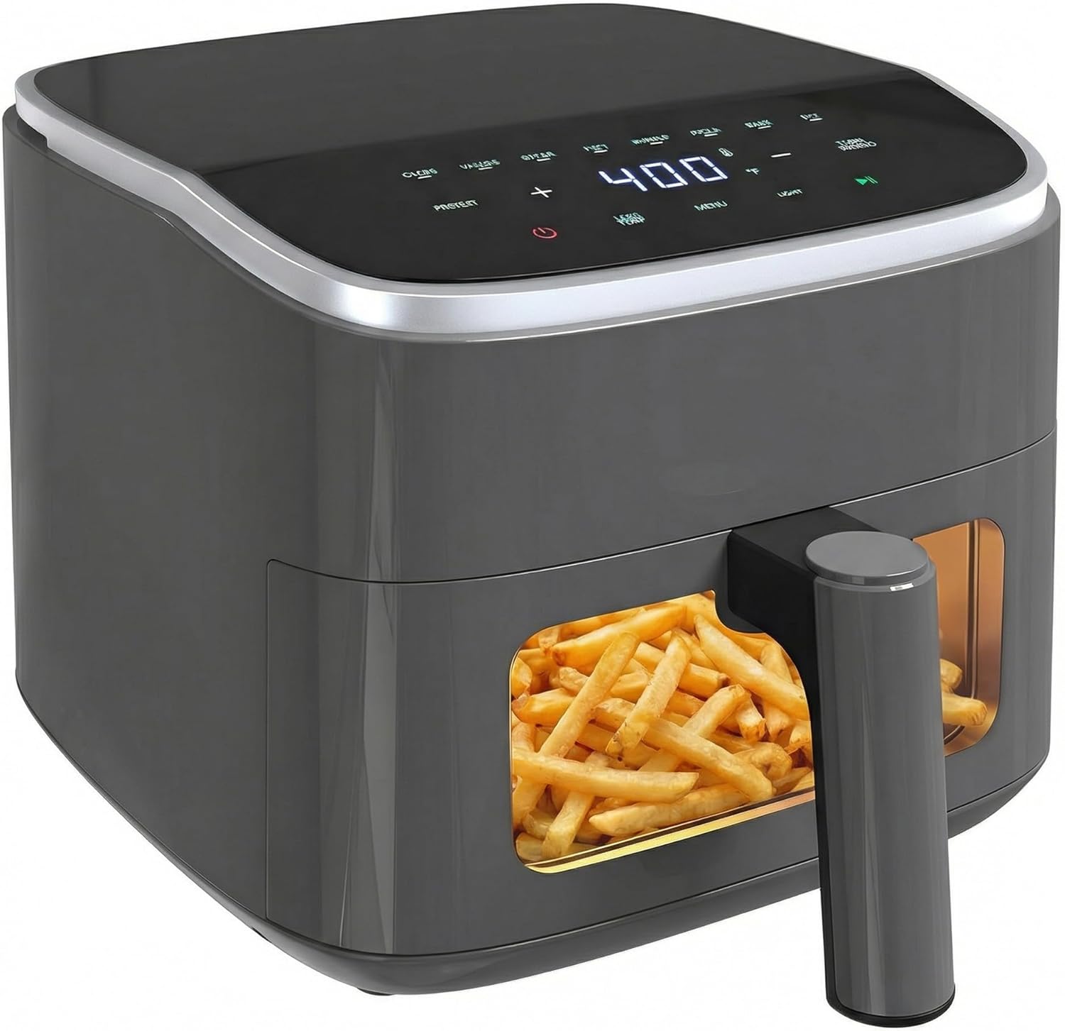Air Fryer 4 Quart with Window, 1500W Digital Airfryer with 8 Presets, 60-Min Timer, Max 400??F, Auto Shut Off & Nonstick Dishwasher Safe Basket, Shake Reminder for Small Kitchen