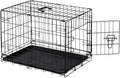 Dog Crate, 30 Inch Medium Single Door Dog Cage with Plastic Leak-Proof Pan Tray, Folding Metal Wire Pet Kennel for Indoor, Outdoor, Travel