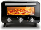 Pizza Oven Indoor, 1600W Electric Pizza Oven Fast Heating, 4 Modes Pizza Maker for 12 Inches, with Pizza Stone & Spatula, Upper-Bottom Independent Heating Temperature Control