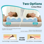 Cervical Pillow for Neck and Shoulder, Contour Memory Foam Pillow, Ergonomic Neck Support Pillow for Side Back Stomach Sleepers with Pillowcase