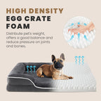 42x32 Inch Orthopedic Dog Beds for XL Large Sized Dogs, Machine Washable Cover Pet Bed, Anti-Slip Waterproof Memory Foam Couch Bed for Indoor Dogs and Cats, Grey