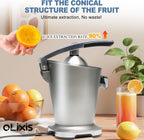 Electric Citrus Juicer, Automatic Orange Juicer Machine & Lemon Squeezer with One-Touch Operation, High Juice Yield and Easy to Clean Juice Maker for Home & Kitchen Use, Silver
