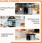 24-in-1 Large Electric Pressure Cooker 8.45 Quart, Stainless Steel Cooker for Canning, Slow Cook, Yogurt, Steam, Rice, Soup, Bean, Poultry, Beef, Bake & Porridge, Big Family & Party Size