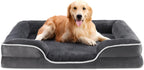 35x25 Inch Orthopedic Dog Beds for Large Sized Dogs, Machine Washable Cover Pet Bed, Anti-Slip Waterproof Memory Foam Couch Bed for Indoor Dogs and Cats, Brown