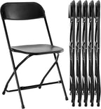 Folding Chair 4 Pack, Leather Padded Foldable Chairs, Sturdy Metal Portable Chairs, Easy to Use and Store, Outdoor and Indoor, for Home, Office, Party, Garden, Kahki
