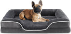 42x32 Inch Orthopedic Dog Beds for XL Large Sized Dogs, Machine Washable Cover Pet Bed, Anti-Slip Waterproof Memory Foam Couch Bed for Indoor Dogs and Cats, Grey