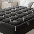 Ultra Soft Mattress Topper King Size - Viscose Made from Bamboo Pillow Top Mattress Pad for Breathable Cooling & Back Pain Relief, Deep Pocket Comfort Bed Topper, Black