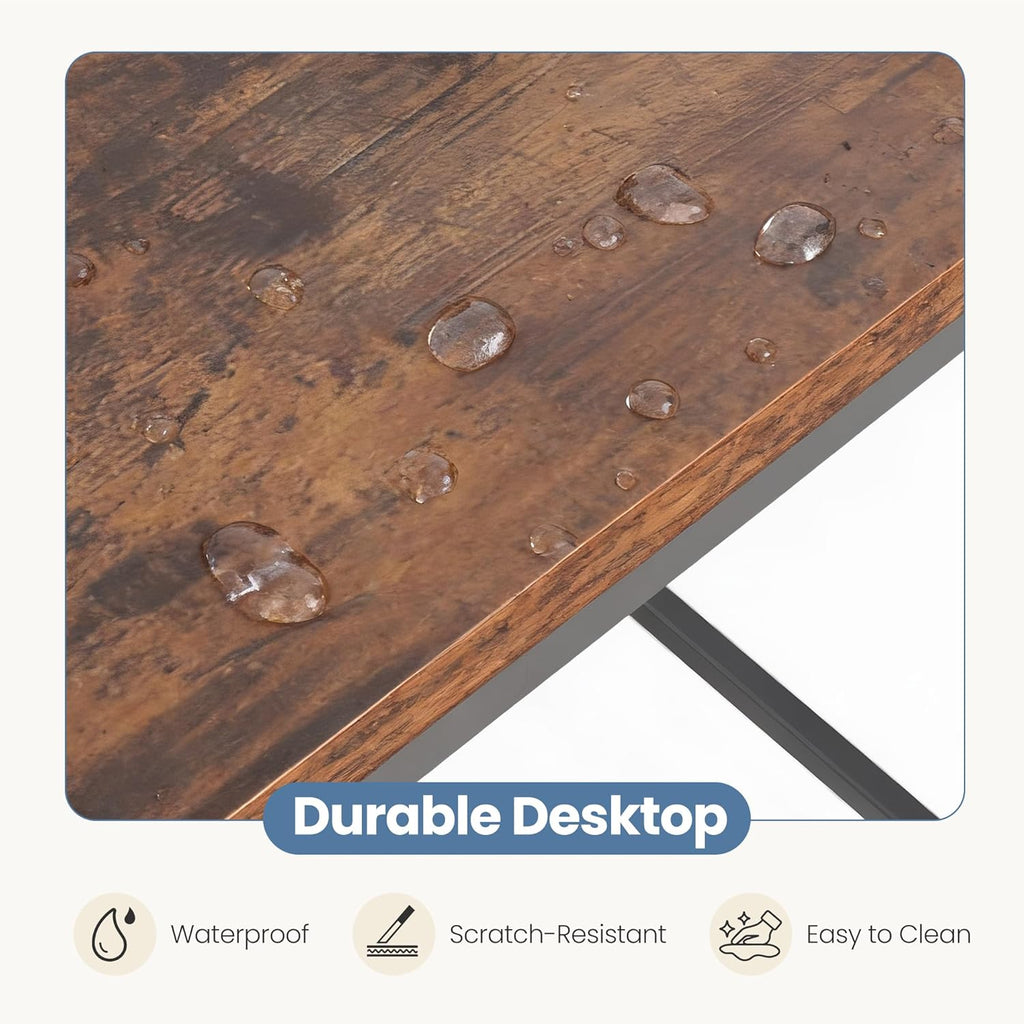 L Shaped Desk 47 Inch Computer Desk Gaming Furniture Corner Desks Home Office PC Table with Reversible Storage Shelves for Writing Working Study Bedroom Dorm, Rustic Brown