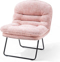 Comfy Saucer Chair,Foldable Padded Chairs for Bedroom, Dorm & Gaming, Foldable Fashion Floor Chair with Back Support for Small Spaces,Dark Pink