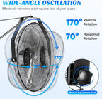 20 Inch Wall Mount Fan, 3400 CFM, 3-Speed High Velocity Fan, Vertical & Horizontal Adjustable Tilt for Industrial, Commercial, Warehouse, Greenhouse, Black