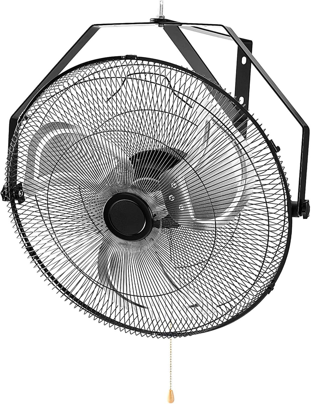 20 Inch Wall Mount Fan, 3400 CFM, 3-Speed High Velocity Fan, Vertical & Horizontal Adjustable Tilt for Industrial, Commercial, Warehouse, Greenhouse, Black