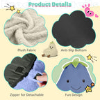 Kids Bean Bag Chair, Stuffed Toddler Couch with Faux Rabbit Fur Cover for Teens & Kids, Comfy Lazy Sofa Chair for Reader, Living Room, Bedroom, Aged 4-12 Years, 24 Inch, Green