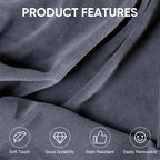 4FT Bean Bag Chair Beanbag for Adults and Kids Oversized Lazy Sofa Living Room Furniture with Removable Washable Cover Giant Comfy Gaming Chair Round Couch for Bedroom Dorm, Dark Grey