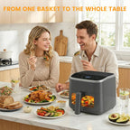 Air Fryer 4 Quart with Window, 1500W Digital Airfryer with 8 Presets, 60-Min Timer, Max 400??F, Auto Shut Off & Nonstick Dishwasher Safe Basket, Shake Reminder for Small Kitchen